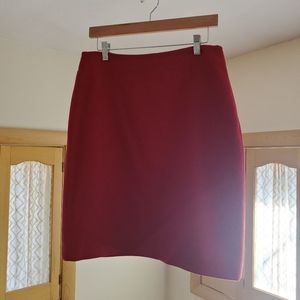 Boden British Tweed Red Skirt